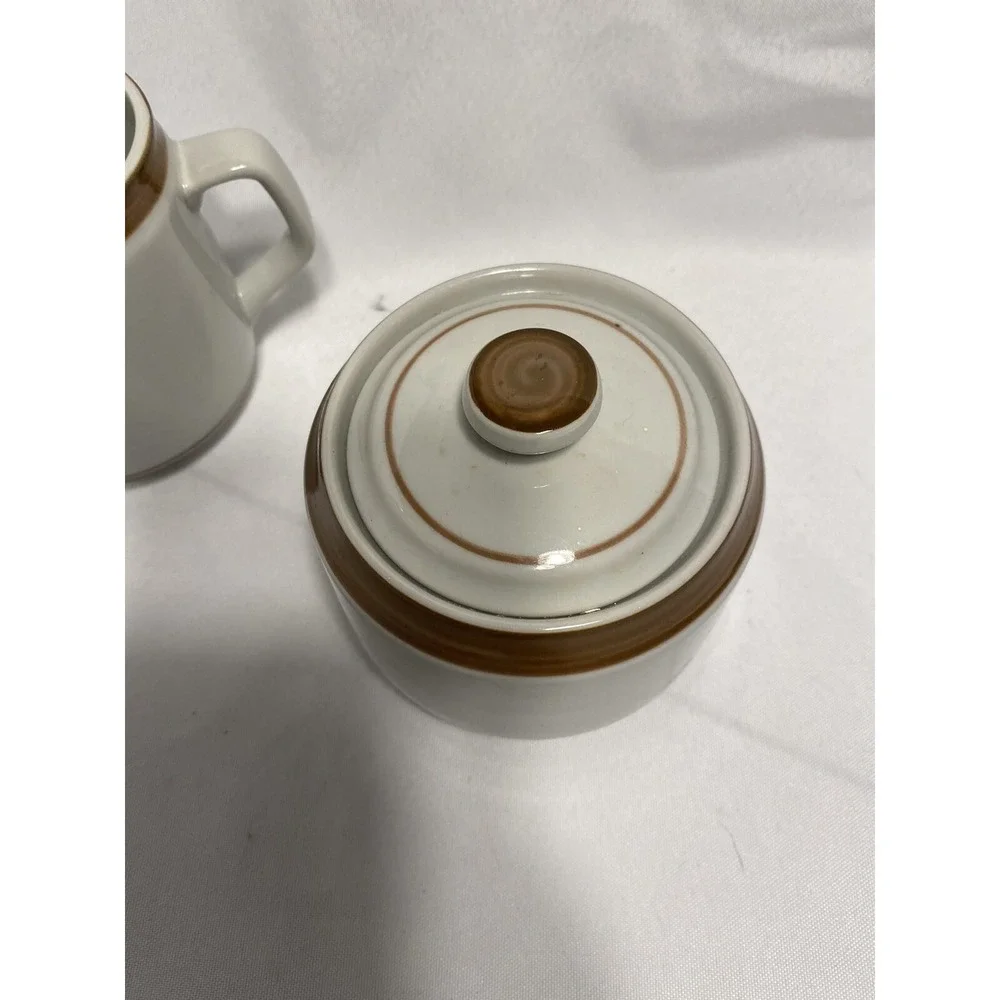sand script stoneware creamer & sugar‎ set